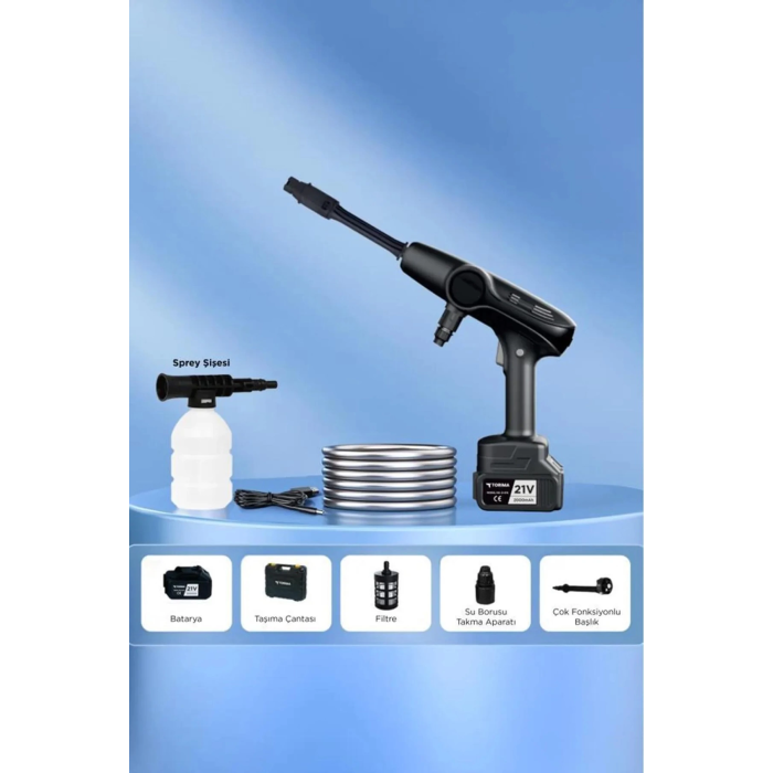 Akülü Şarjlı Yüksek Basınçlı Oto Araba Bahçe Yıkama,temizleme Su Sı - Lisinya