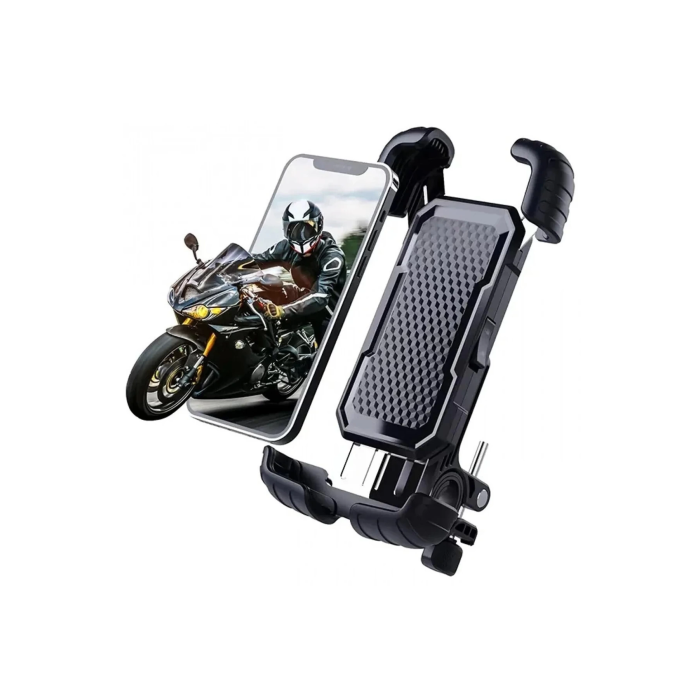 360° Derece Ayarlanabilen Gidon Bağlantılı Bisiklet Motosiklet İçin Abs 4-7.8″ İnç Telefon Tutucu - Lisinya