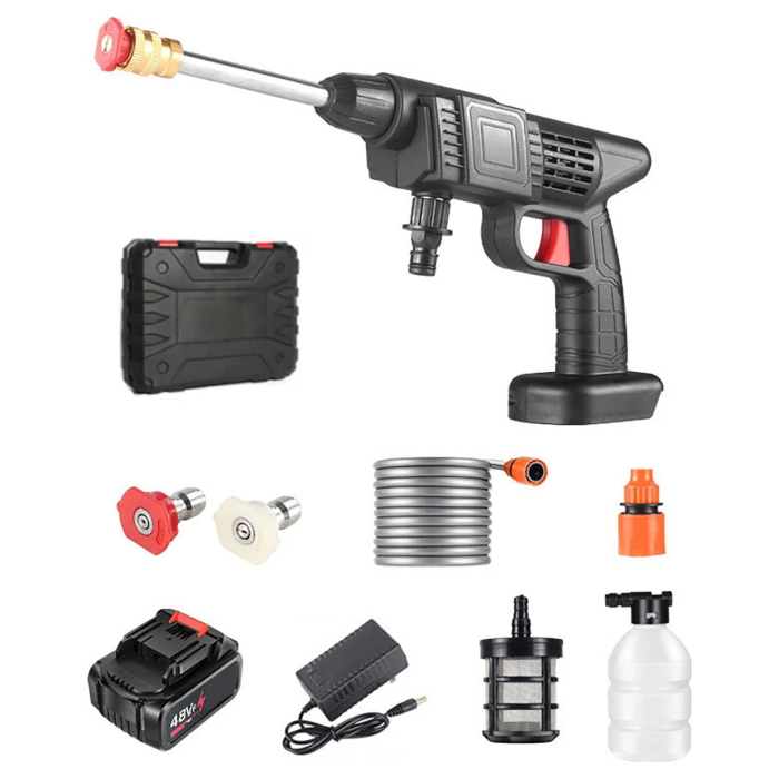 48v Şarjlı Çift Bataryalı Taşınabilir Basınçlı Oto Yıkama Bahçe Sulama Sı - Lisinya