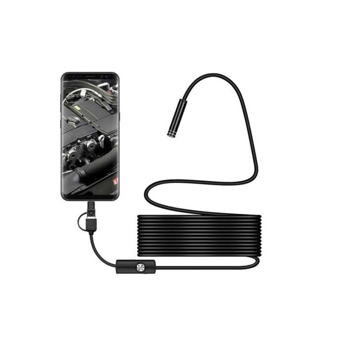 Endoskop 3 İn 1 Yılan Kamera Usb Micro Usb Type-c 20 Metre Sert Kablo - Lisinya