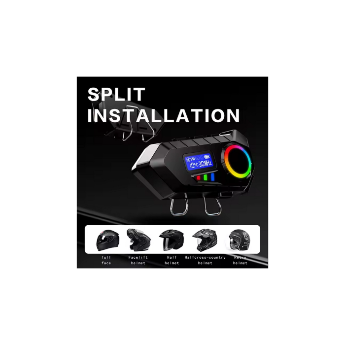 Y30 Kask Kulaklık Bluetooth Motosiklet Kulaklık Rgb Radyolu Intercom - Lisinya
