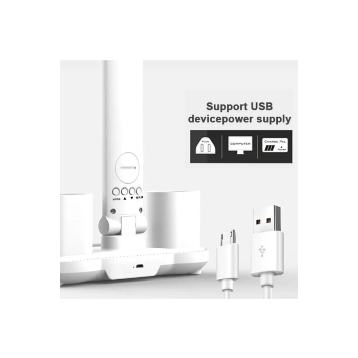 Led Dokunmatik Katlanabilir Masa Lambası Takvim Sıcaklık Saat Şarjlı Masa Lambası - Lisinya