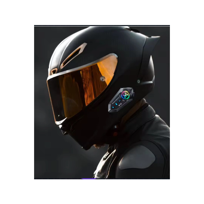 Y12  Motor Kask Kulaklık Rgb Modlu Radyolu Motosiklet Kulaklık 5.3 Bluetooth Intercom - Lisinya