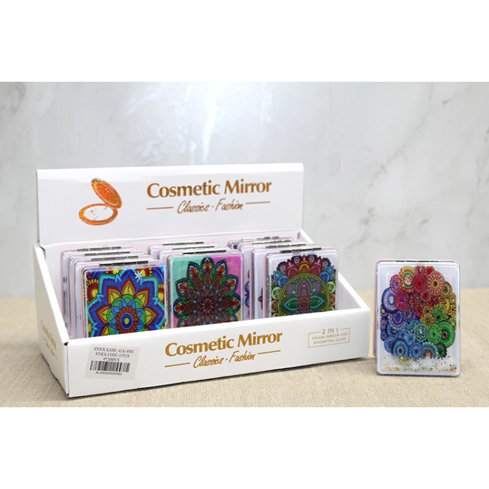 Mandala Desenli Hareketli Sulu El Aynası Alk4583 - Lisinya