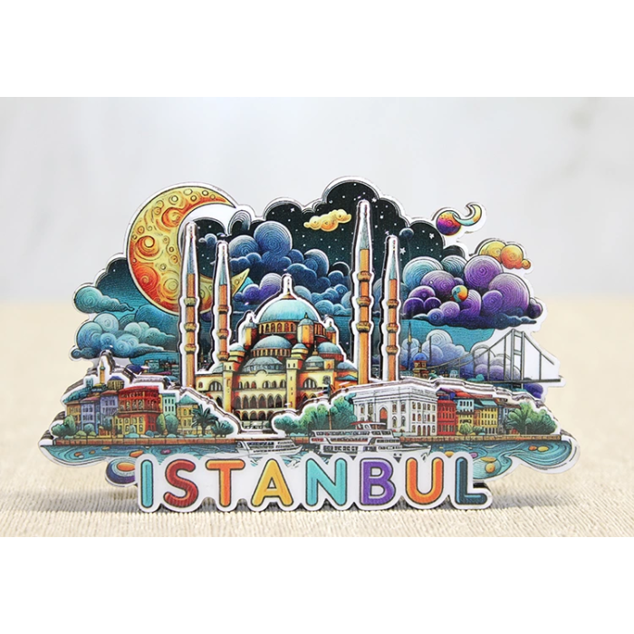Ahşap İstanbul Temalı Magnet Alk4599 - Lisinya