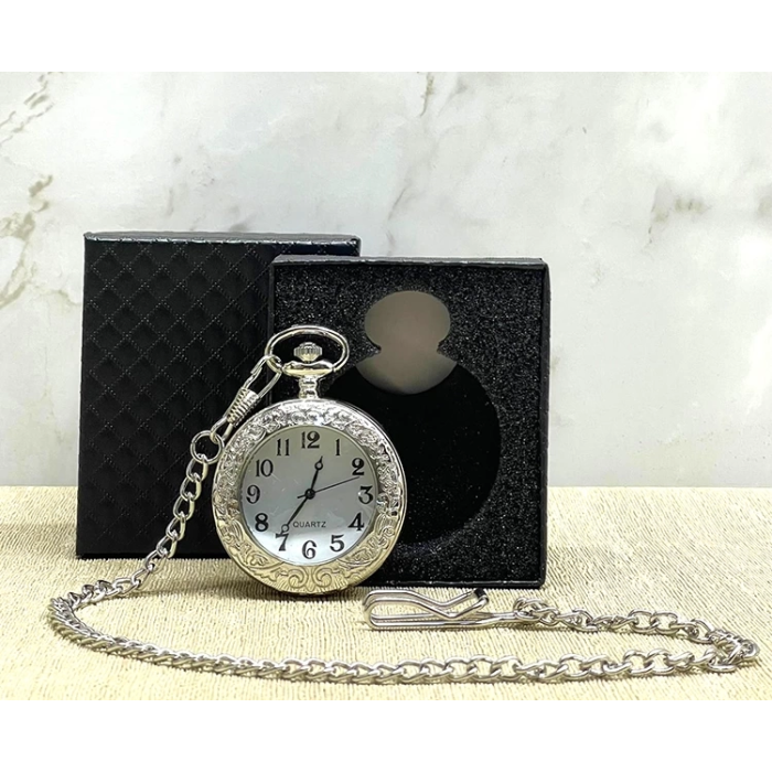 Özel Kutulu Gümüş Köstekli Saat Alk4686 - Lisinya