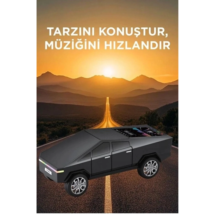 D68 Cyber Model Araba Tasarımlı Bluetooth Hoparlör 15w Güçlü Ses Rgb Led /tws/usb Siyah - Lisinya