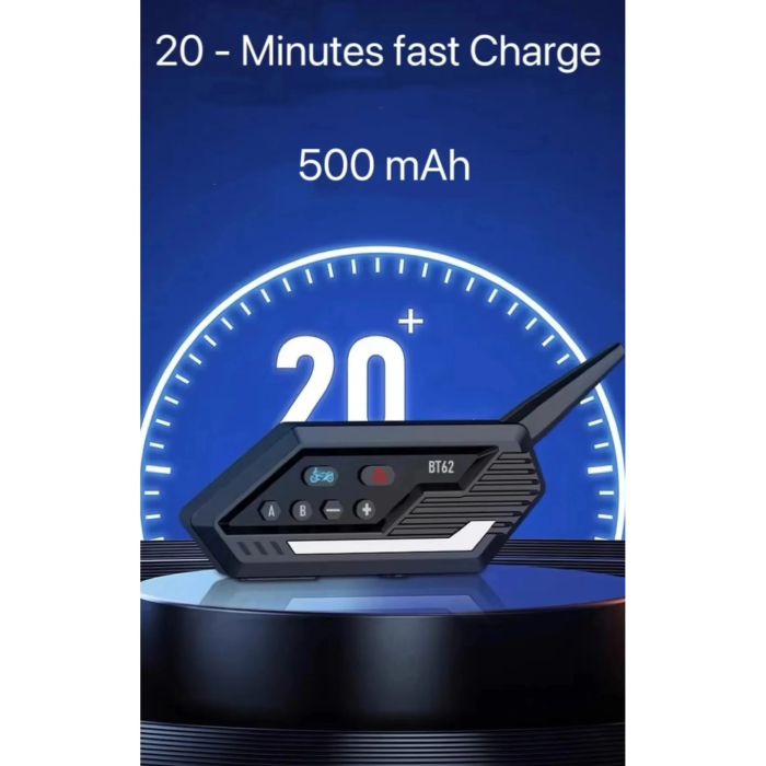 Bt62 Motosiklet Kask Kulaklığı Bluetooth Intercom 2 Intercom Bağlantılı - Lisinya