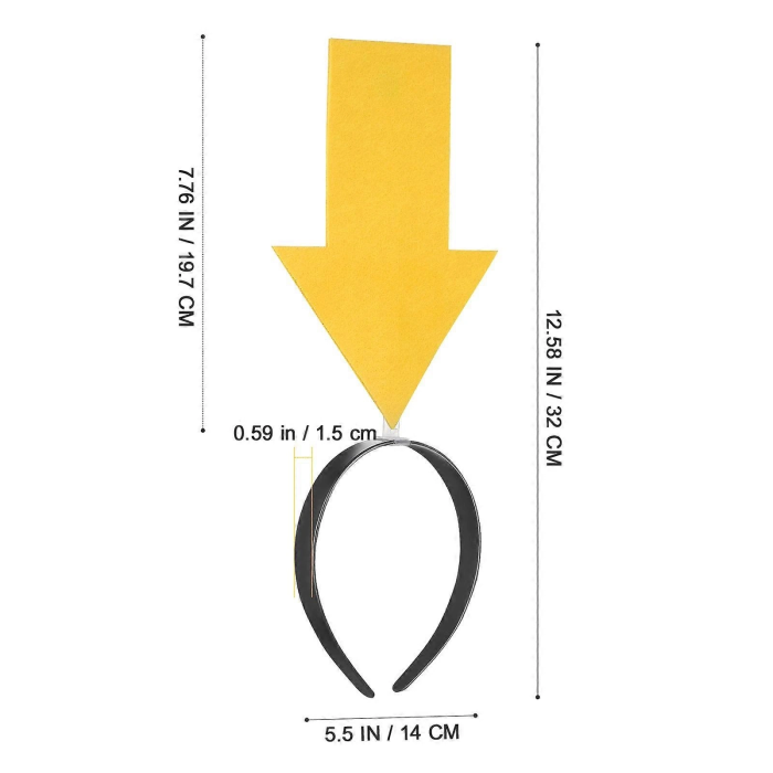 Kişiselleştirilebilir Ok Taç – Üzerine Yazı Yazılabilen Parti Tacı Sarı Renk - Lisinya