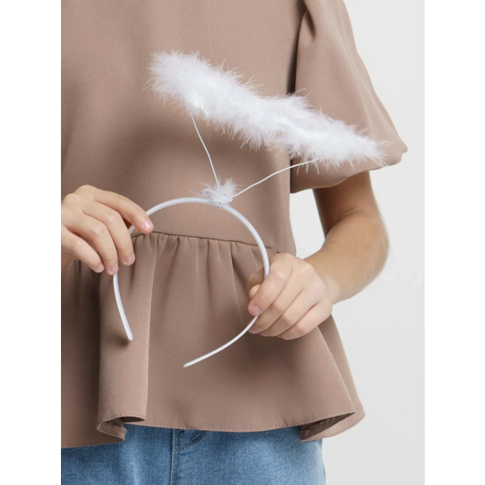 Beyaz Otrişli Tüylü Esnek Yapı Melek Haresi Melek Tacı - Lisinya