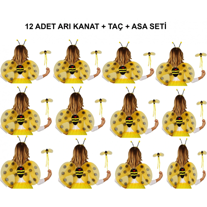 Okul Gösterileri İçin 1239li Arı Kanadı Seti - Etkinlik Kanatları - Lisinya
