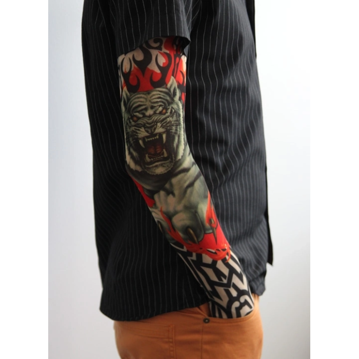 Giyilebilir Kol Dövmesi Çorap Dövme 3d Baskılı Kol Bacak Dövme 2 Adet Model 8 - Lisinya