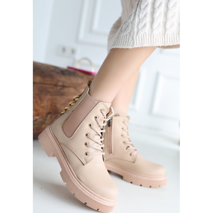 Harte Nude Cilt Bağcıklı Bot - Lisinya