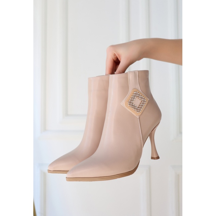 Moose Nude Cilt Topuklu Bot - Lisinya