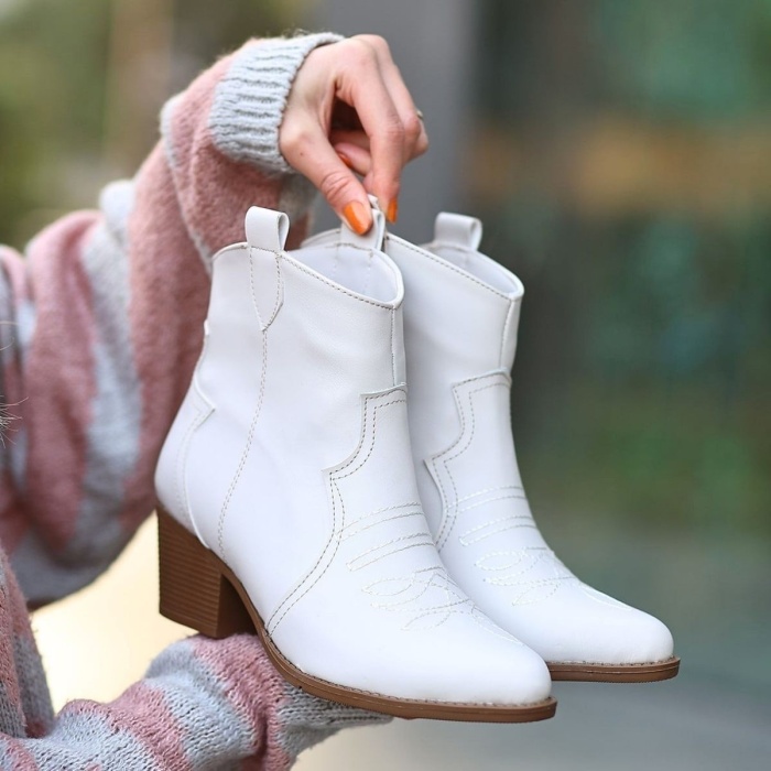 Akver Bej Cilt Topuklu Bot - Lisinya