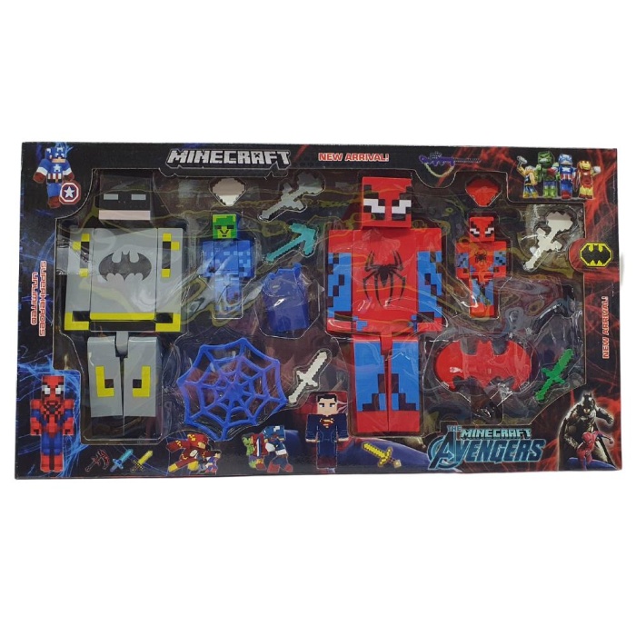 Minecraft Dev Batman & Spider-Man Figür ve Aksesuarları - 1998 (Lisinya)
