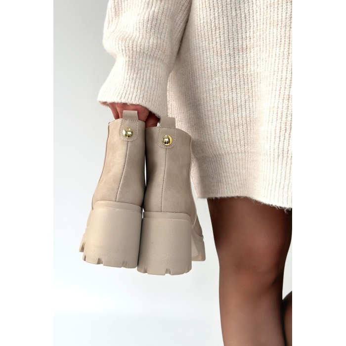 Belay Bej Nubuk Topuklu Bot - Lisinya