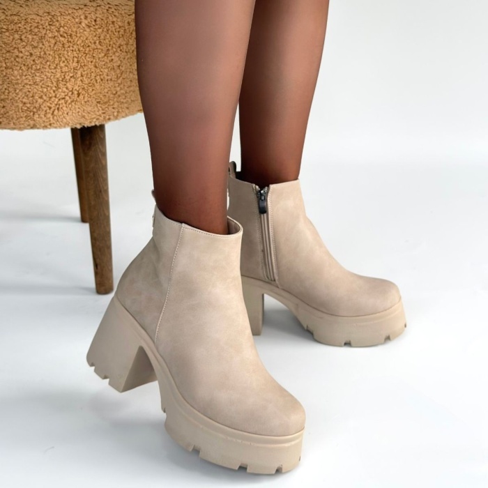 Belay Bej Nubuk Topuklu Bot - Lisinya