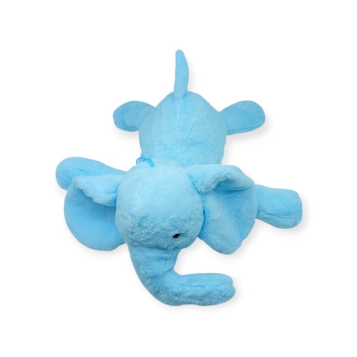 Peluş Sevimli Hayvanlar 65 cm Uyku Arkadaşım Fil - Mavi (Lisinya)