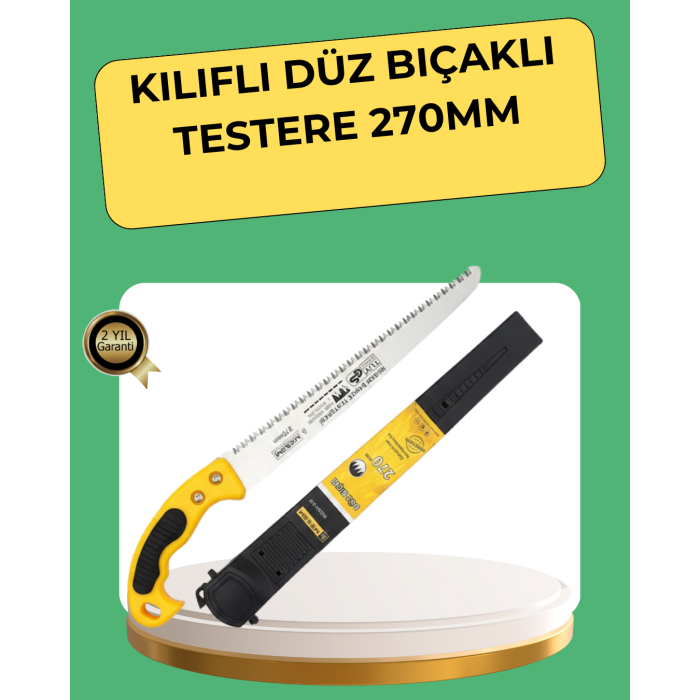 270 mm Düz Bıçaklı Bahçe Budama Testeresi Kılıflı - Lisinya