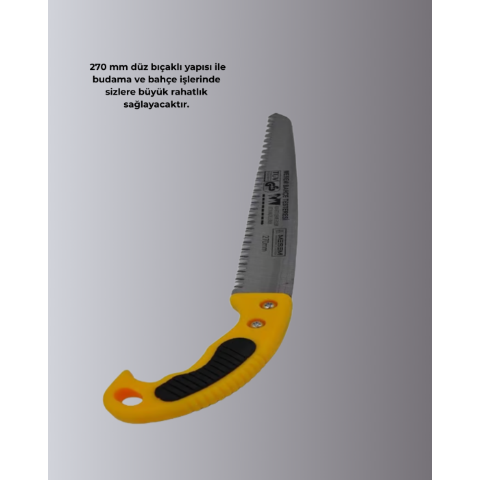 Kılıflı Budama Bahçe Testeresi 270 mm Düz Bıçaklı - Lisinya