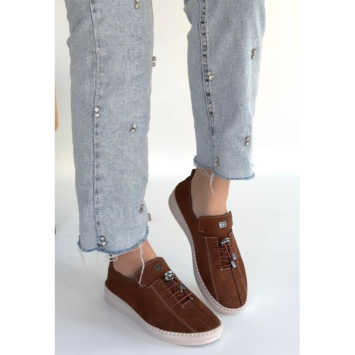 Warte Kahverengi Süet Bağcıklı Spor Ayakkabı - Lisinya