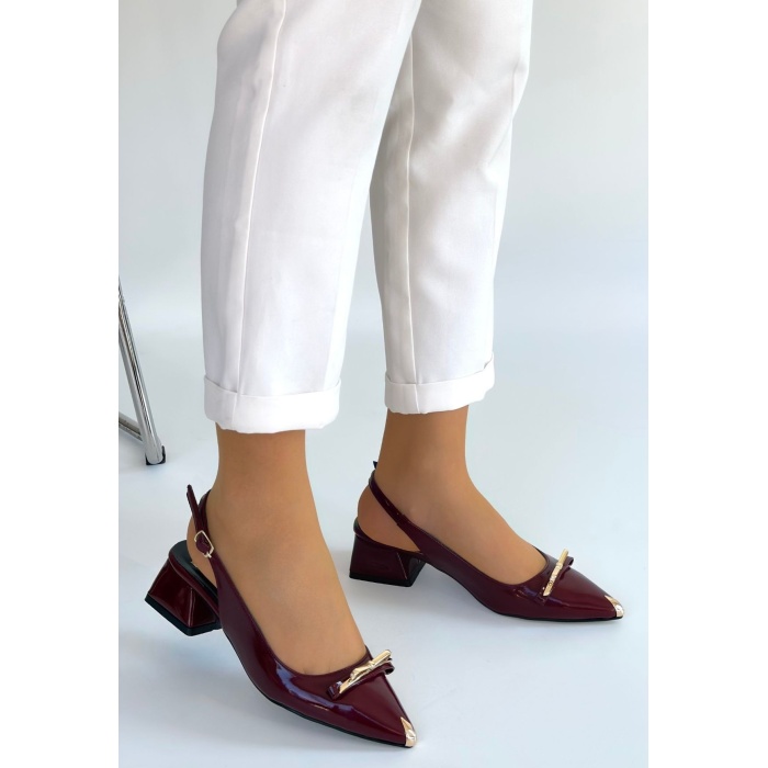 Ricy Bordo Rugan Topuklu Ayakkabı - Lisinya