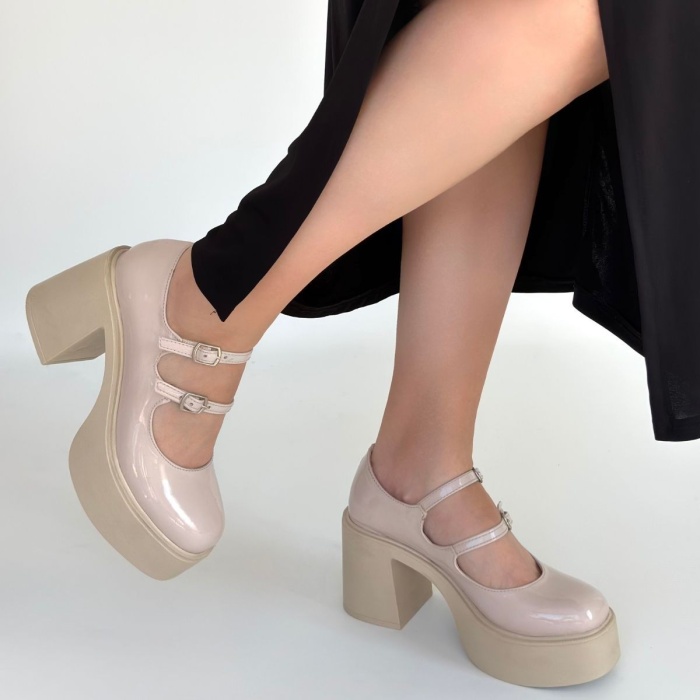 Jarlo Bej Rugan Dolgu Topuk Ayakkabı - Lisinya