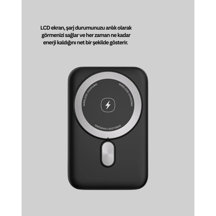 MagSafe Uyumlu Kablosuz Powerbank Taşınabilir Hızlı Şarj - Lisinya