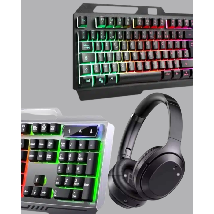 Gaming Set Işıklı Klavye Mouse + Bluetooth 5.2 Kulaklık Oyuncu Paketi - Lisinya