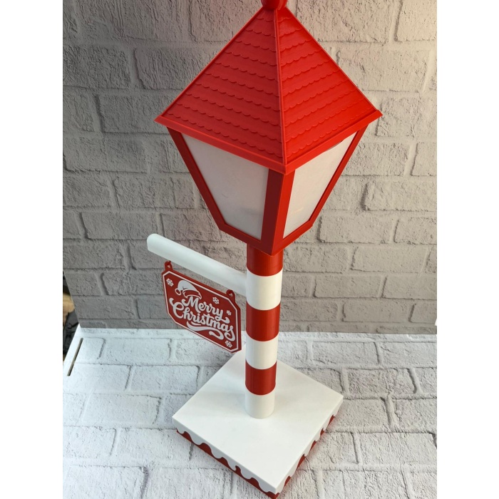 Noel Temalı Tabelalı Lamba Dekoratif Aydınlatma Yılbaşı Süsü - Lisinya