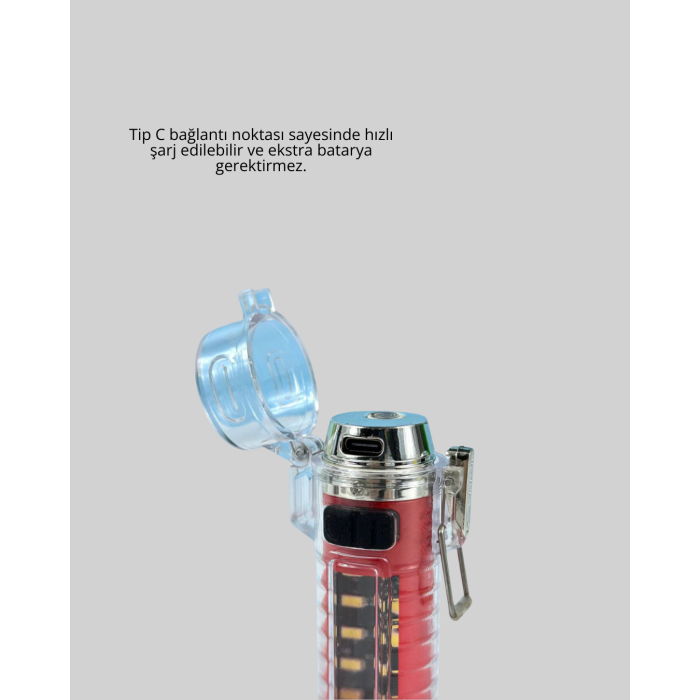 USB Şarjlı Suya Dayanıklı Elektrikli Çakmak - Lisinya