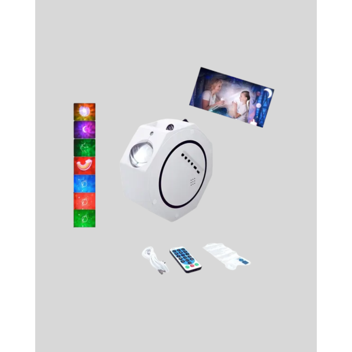 Uzaktan Kumandalı Zamanlayıcılı Galaksi Yıldız Projektörü - Lisinya