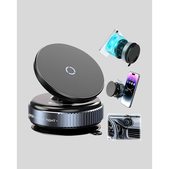 Mıknatıslı Araç Telefon Tutucu Vakum Teknolojili 360° Ayarlanabilir - Lisinya