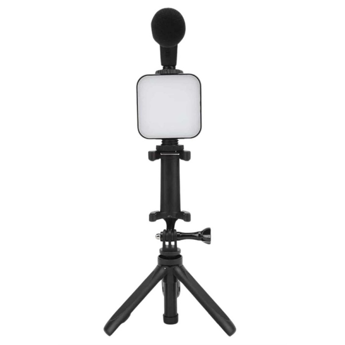 Telefon Tutucu Mini Mikrofonlu Tripod Vlog Çekim Video - Lisinya