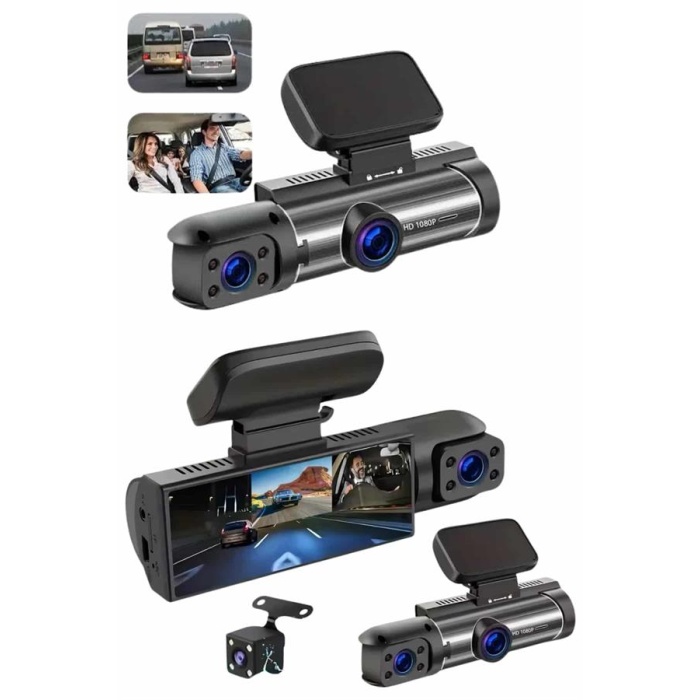 Video ve Fotoğraf Kaydedici Sürüş Kamerası Ön ve Arka Çift Kameralı - Lisinya