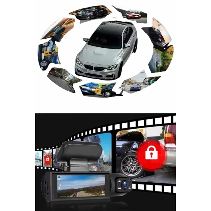 Sürüş Kamerası Video Kaydedici Hareket Algılama Gece Görüşlü - Lisinya