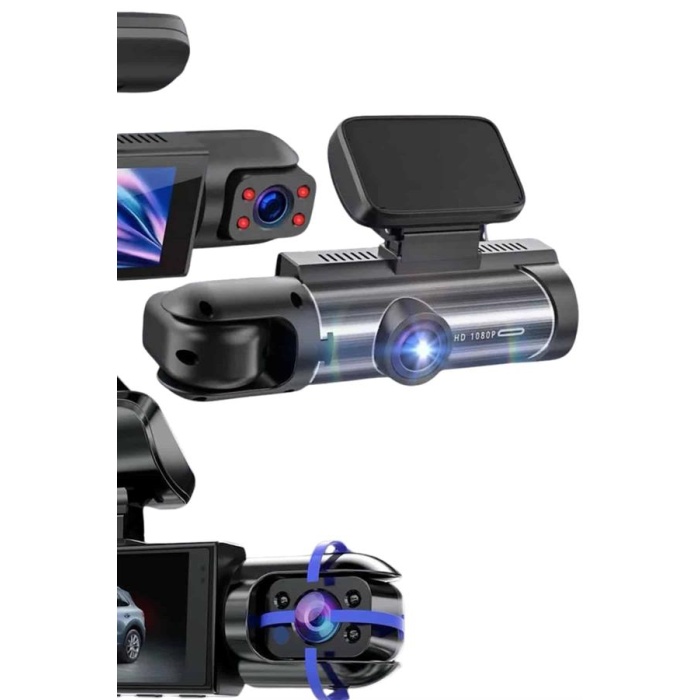 Araç İçi Full Hd Kamera Ön ve Arka Kameralı Ekranlı Araç Kamerası - Lisinya