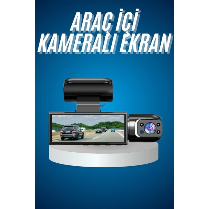 Araç Kamerası Dönebilen HD Kaliteli Video ve Fotoğraf Kaydedici - Lisinya