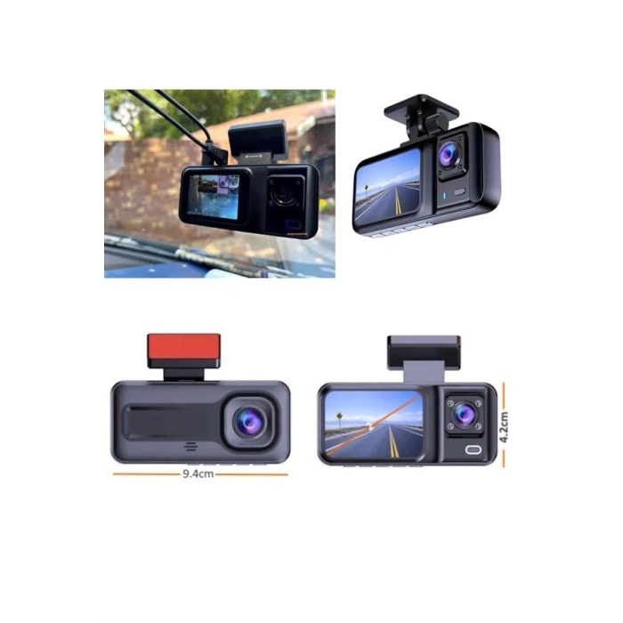 Ön ve Arka Kameralı 2 İnç 1080P Full HD DVR Araç İçi Ekran - Lisinya