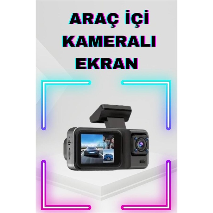 2 İnç Araç İçi Kameralı Ekran 1080P Full HD Kaliteli Hafıza Kart Destekli - Lisinya