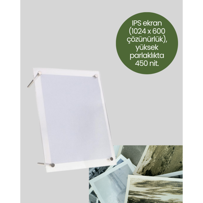 4GB Hafızalı 7 İnç Dijital Fotoğraf Çerçevesi – Yüzlerce Anınızı Saklayın - Lisinya