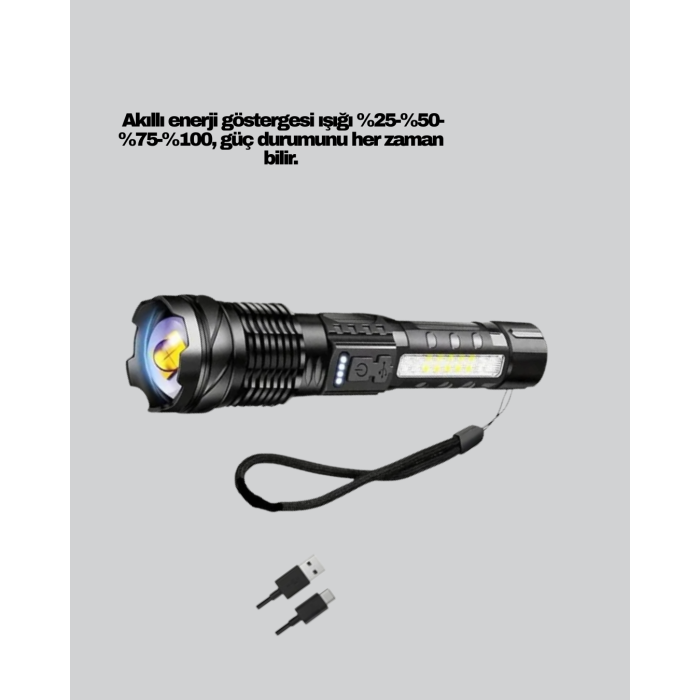 Outdoor ve Acil Durum İçin Güçlü LED El Feneri - Lisinya