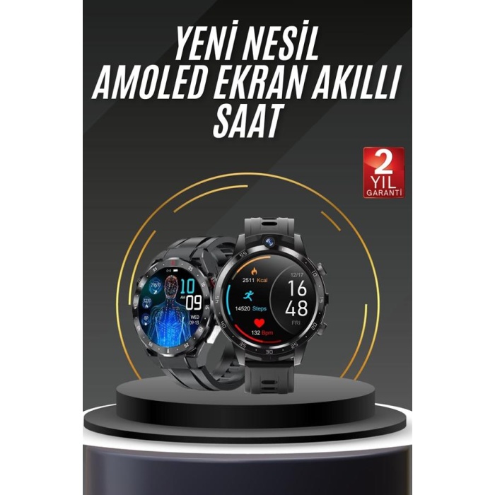 Akıllı Saat Yeni Model Sesli Asistan Bildirim Görme Bluetooth Bağlantılı Müzik Dinleme - Lisinya