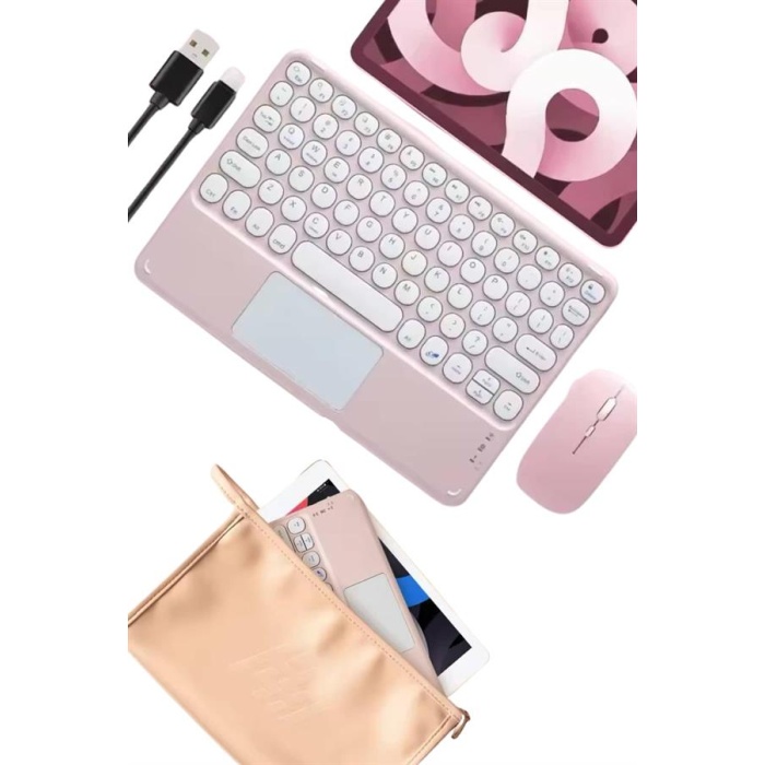 Bluetooth Touchpad Klavye Ultra İnce Taşınabilir Q Klavye - Lisinya