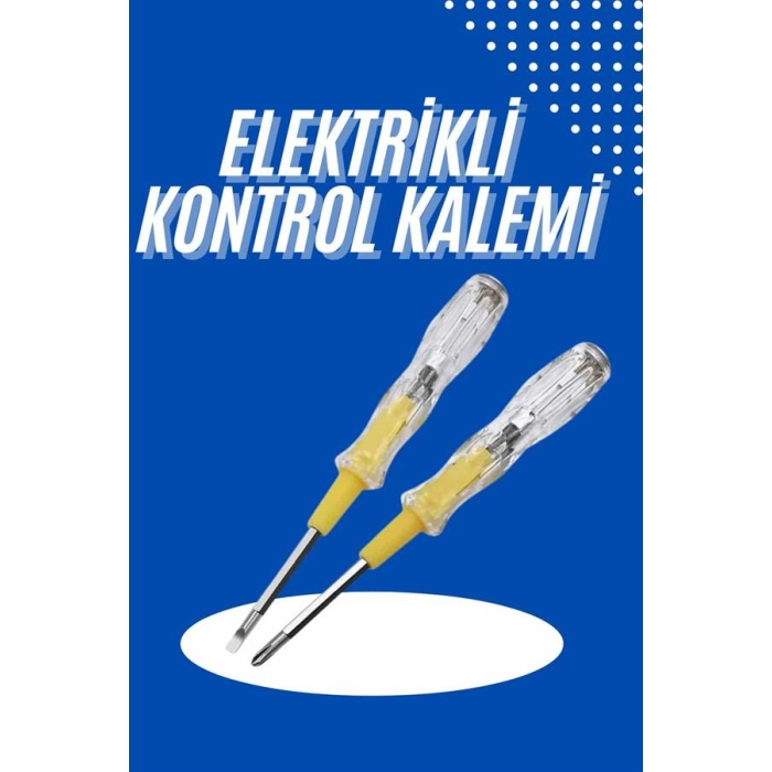 Çift Uçlu Kontrol Kalemi Elektrik Test Kalemi Şeffaf - Lisinya