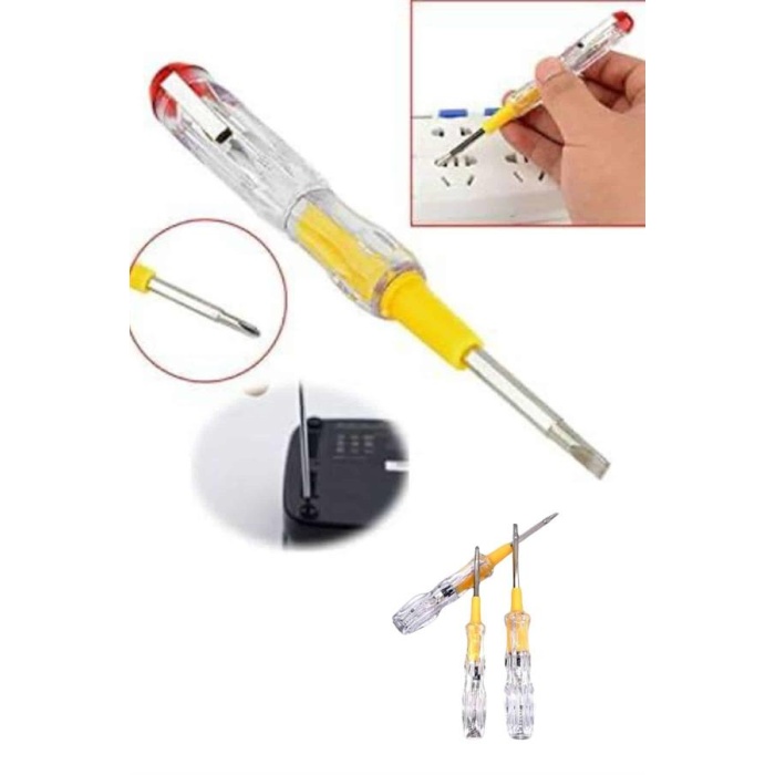 Çift Uçlu Kontrol Kalemi Elektrik Test Kalemi Şeffaf - Lisinya