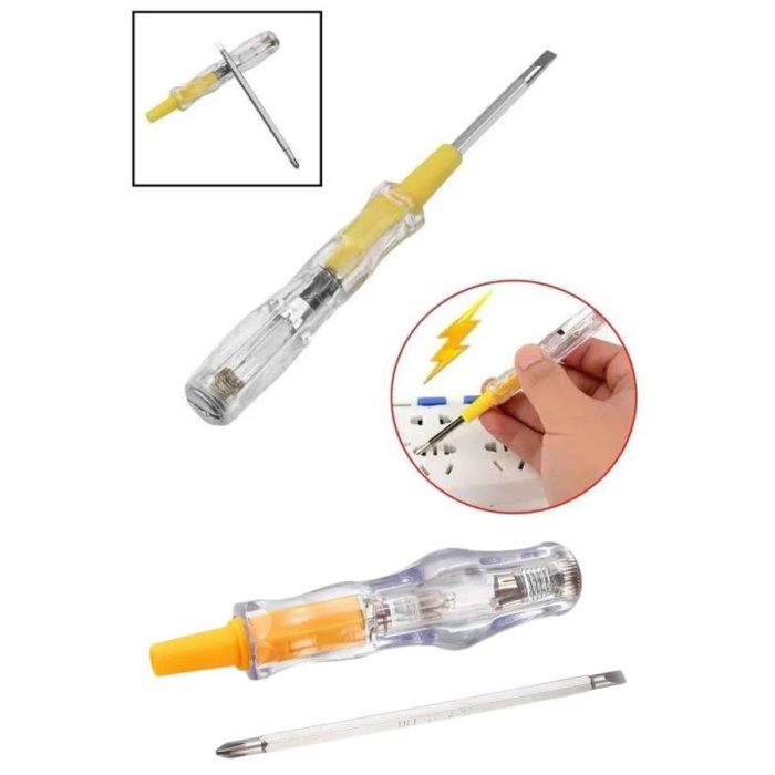 Kontrol Kalemi Çift Başlıklı Şeffaf Elektrik Testi Değişken Uçlu - Lisinya