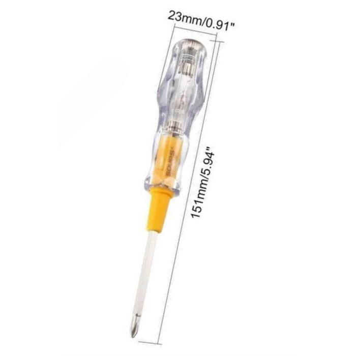 Kontrol Kalemi Çift Başlıklı Şeffaf Elektrik Testi Değişken Uçlu - Lisinya