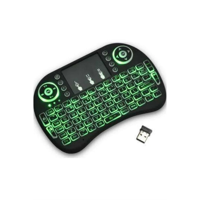 Işıklı Kablosuz Mini Klavye ve Dokunmatik Mouse Seti Türkçe Kablosuz - Lisinya